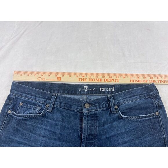 7 For All Mankind Men’s Straight Jeans Size 40/32 Denim 100% Cotton 5 Pocket - Picture 6 of 10